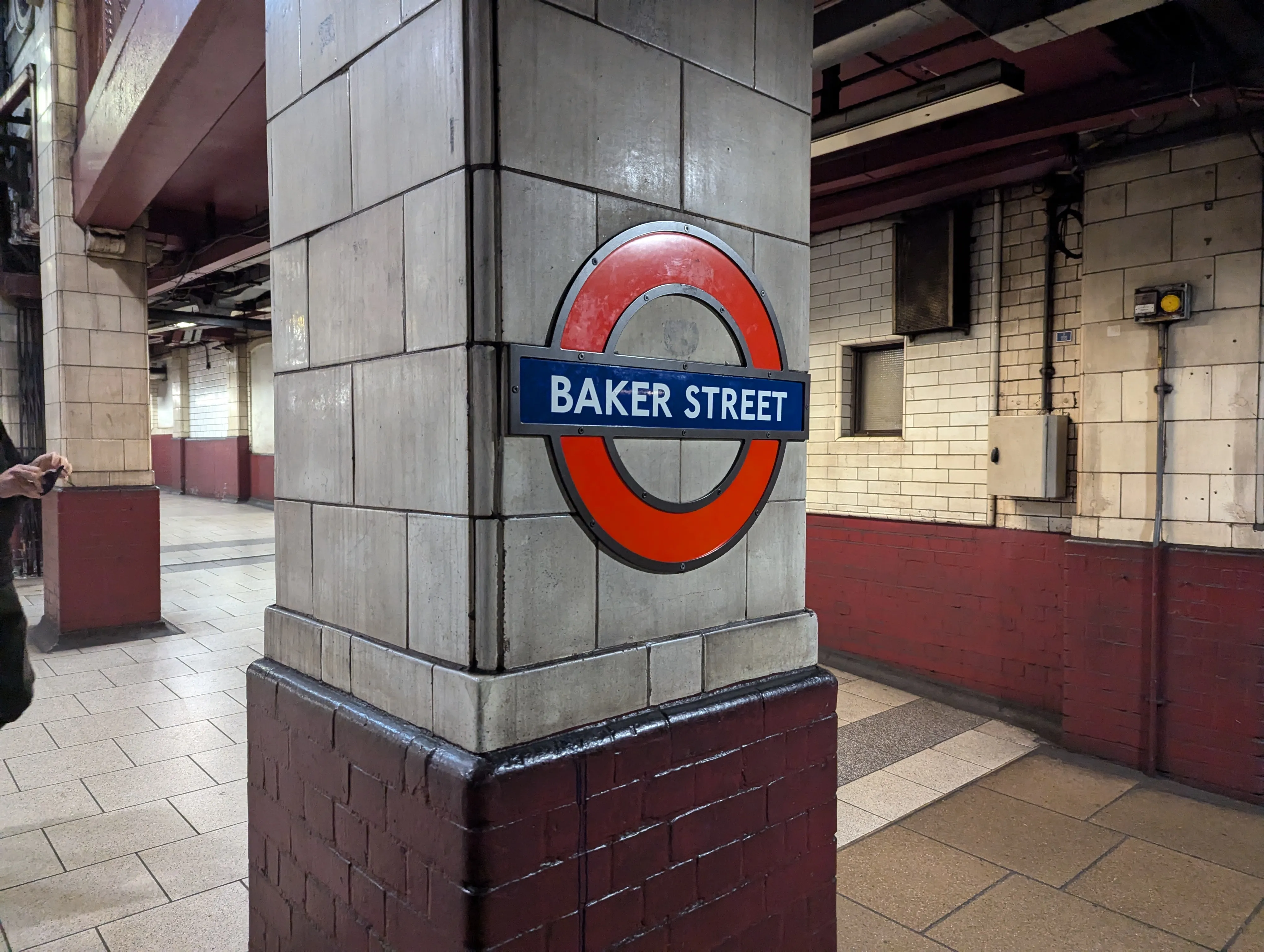 The Baker St station at the underground tube