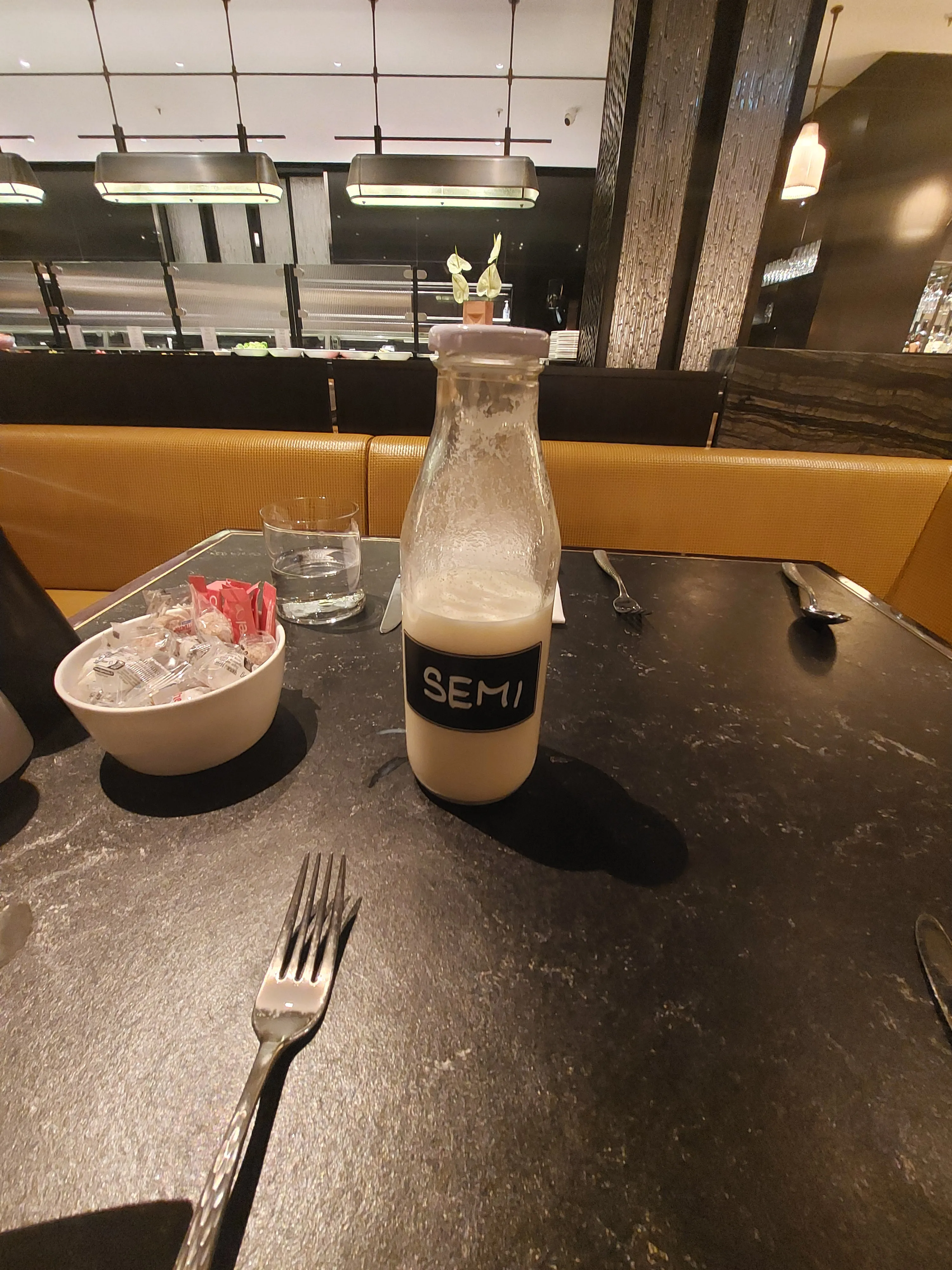 Semi-skimmed milk bottle