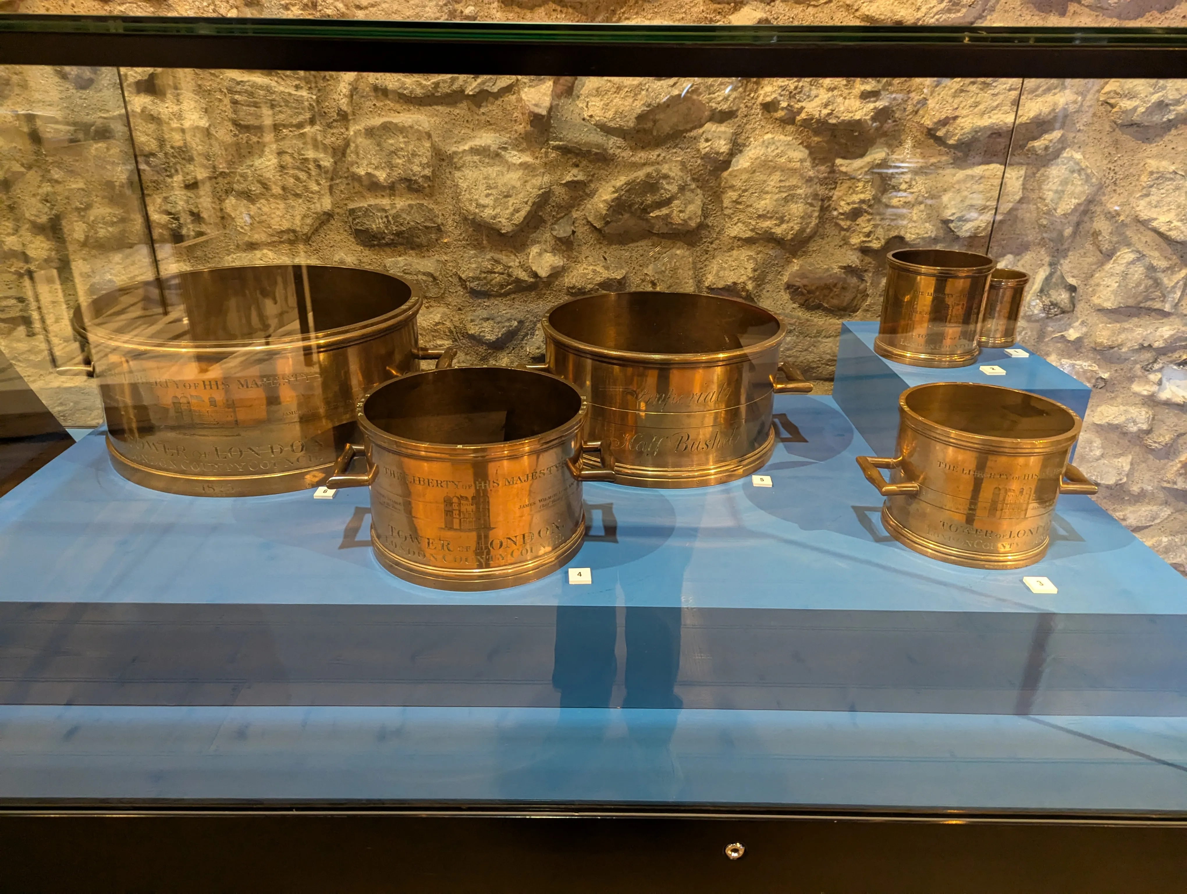 metal buckets with inscriptions